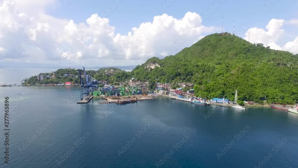 Aerial view Jayapura City Papua island Indonesia raja ampat Aerial view Jayapura City Papua island Indonesia raja ampat