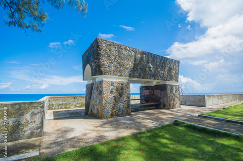 Peleliu Peace Memorial Park in Peleliu Island in Palau. War ruins, the battle was fought between the U.S. and Japan during World War II. photo