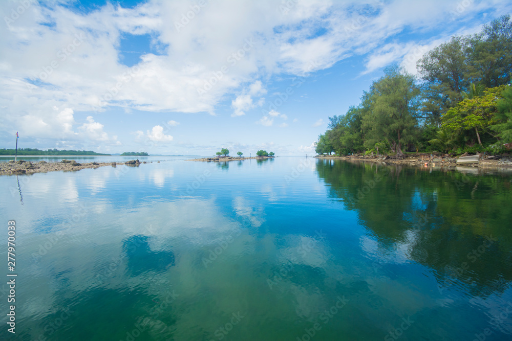 Obraz premium The North dock of Peleliu Island, Palau, Pacific