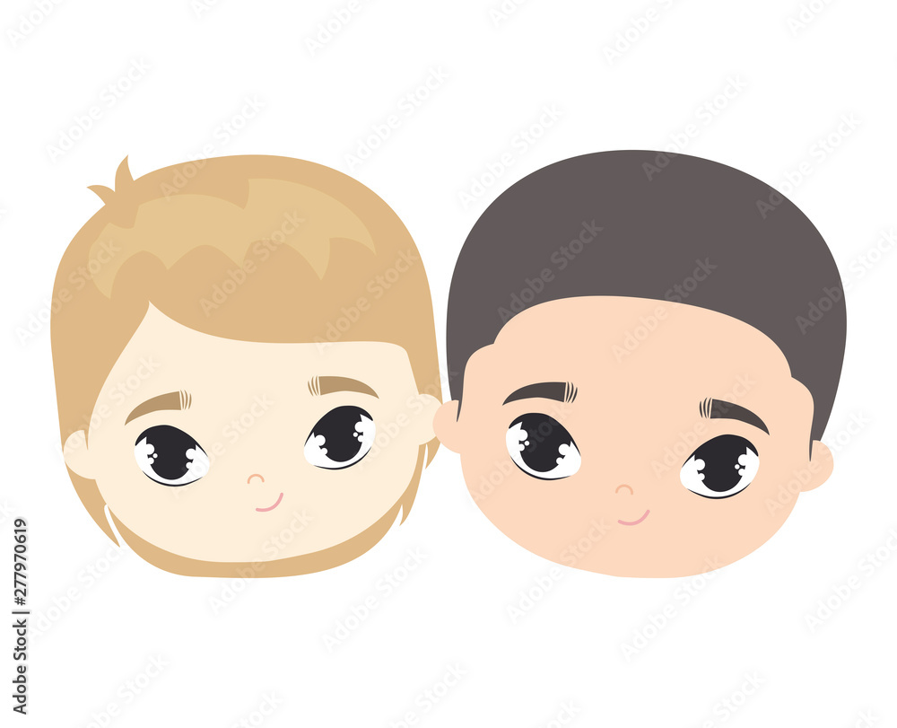 heads of cute little kids avatar character heads of cute little kids avatar character