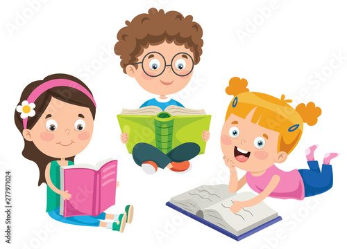 Vector Illustration Of Children Education