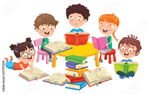 Vector Illustration Of Children Education