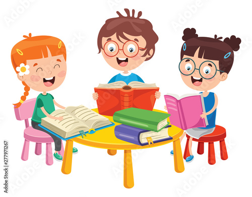Vector Illustration Of Children Education