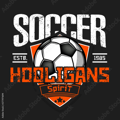 Soccer logo. Soccer hooligans spirit 