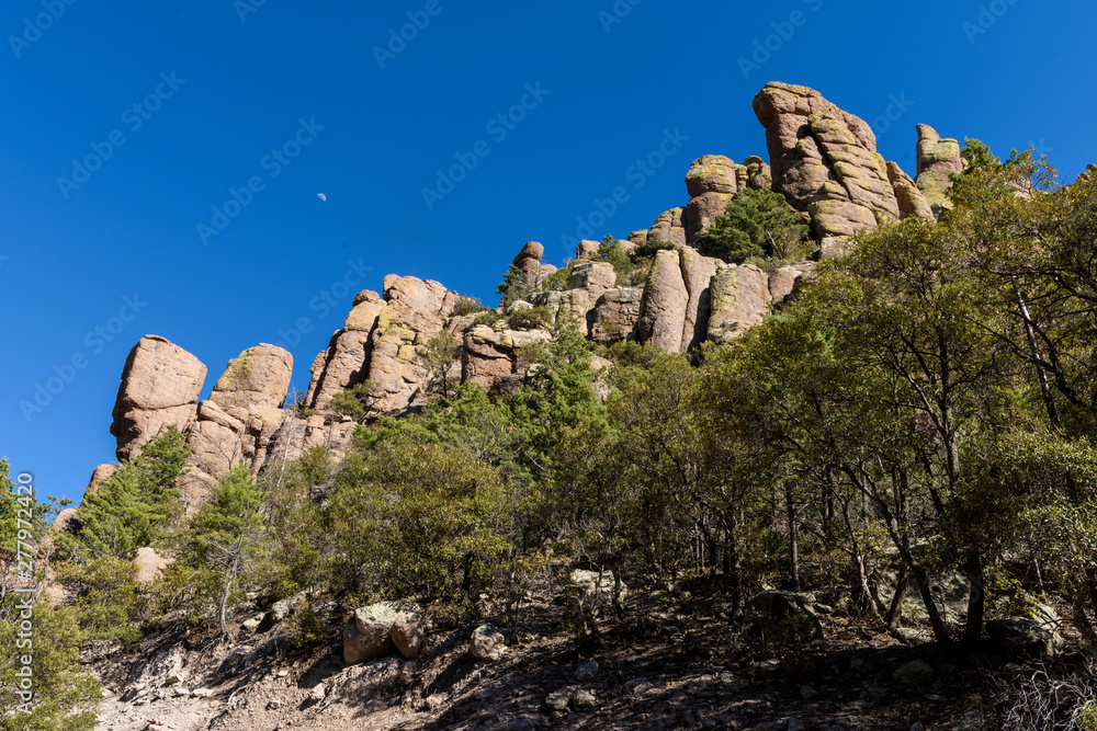 Organ pipe formation or hoodoos at Chiricahua National Monument in Southeastern Arizona is an area where the rocks are called 'organ pipe formation' because their similarity to organ pipes.