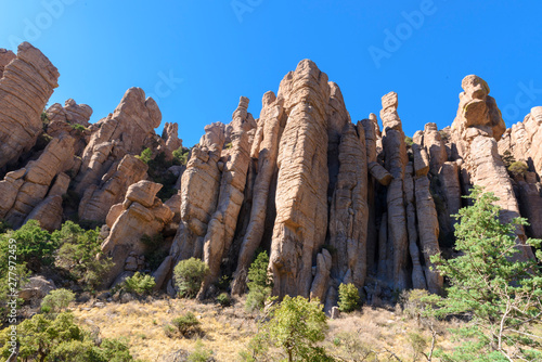 Принти на полотні Organ pipe formation or hoodoos at Chiricahua National Monument in Southeastern Arizona is an area where the rocks are called 'organ pipe formation' because their similarity to organ pipes