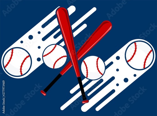 Baseball Bat Crossed Vector