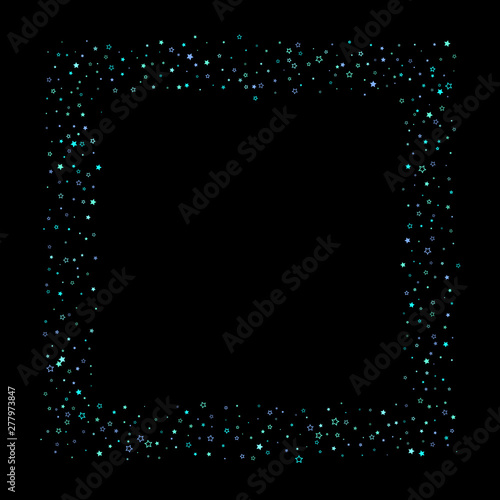 Blue  cyan  turquoise glitter stars  confetti.