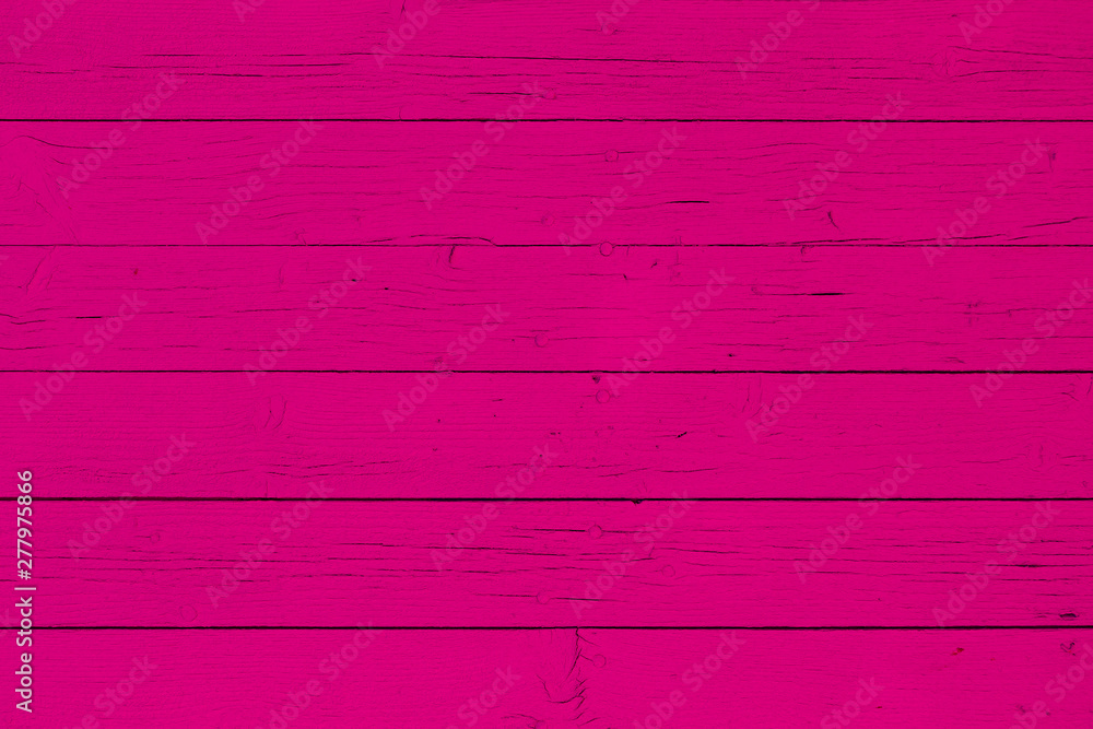 Wooden wall background, magenta color - obrazy, fototapety, plakaty 