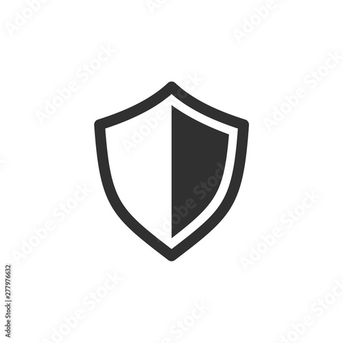 Shield icon template color editable. Shield symbol vector sign isolated on white background. Simple logo vector illustration for graphic and web design.