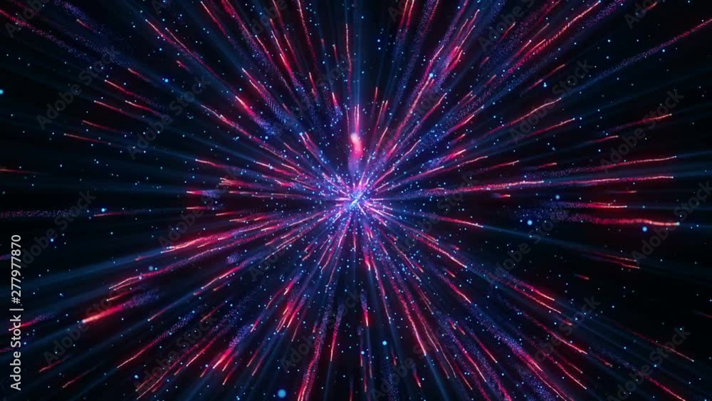Explosion blue and red lights sparkles. Glowing light explodes. Flare in center. 4k Festive motion background. Explosion blue and red lights sparkles. Glowing light explodes. Flare in center. 4k Festive motion background.