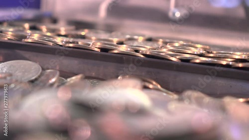 Coin pusher skill game at arcade 4k