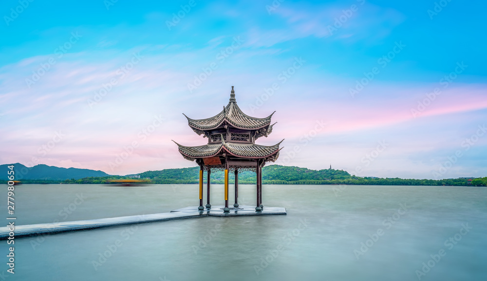 The Ancient Architectural Landscape of West Lake in Hangzhou.. The Ancient Architectural Landscape of West Lake in Hangzhou..