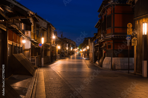 京都 祇園 花見小路の夜景