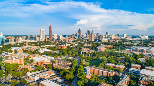 Atlanta Georgia GA Downtown Skyline Aerial