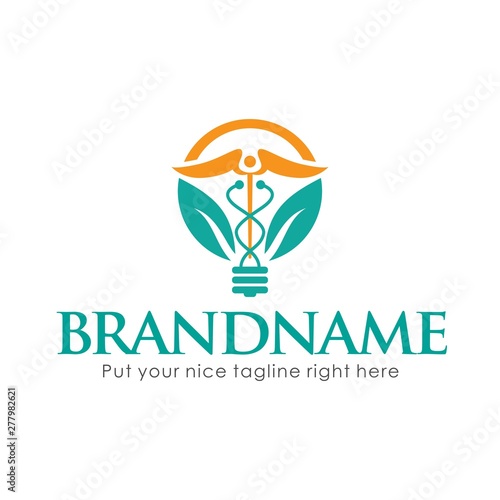 Lightbulb Caduceus Logo