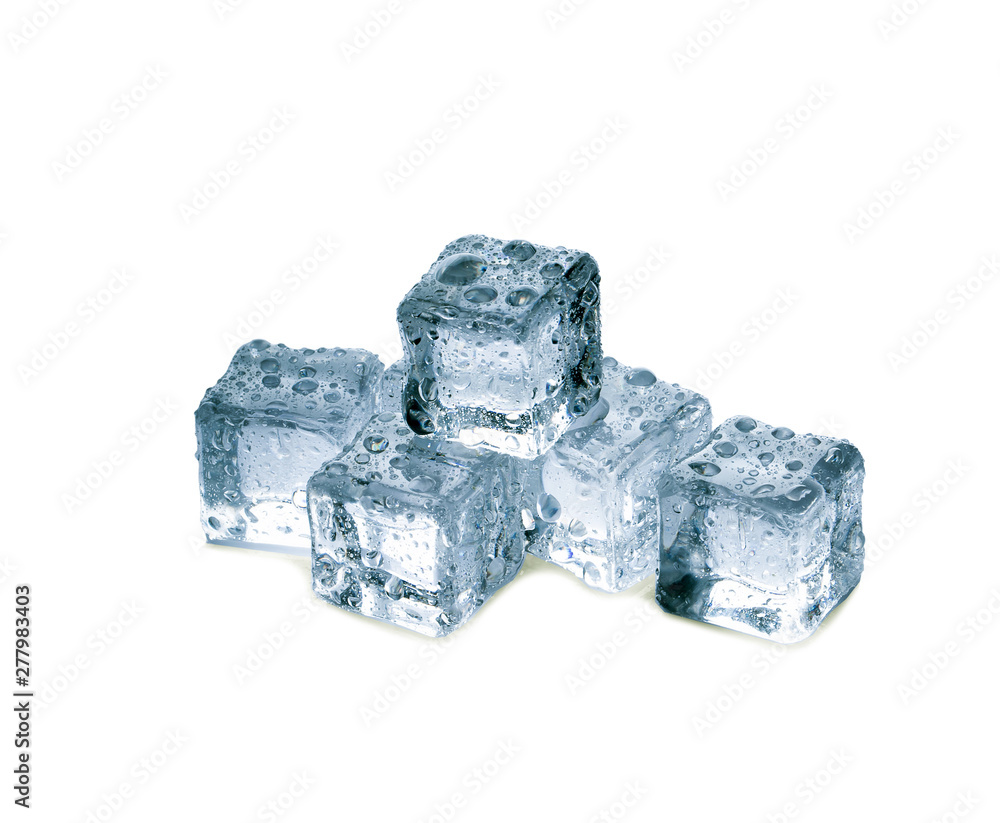 ice cubes on white background ice cubes on white background