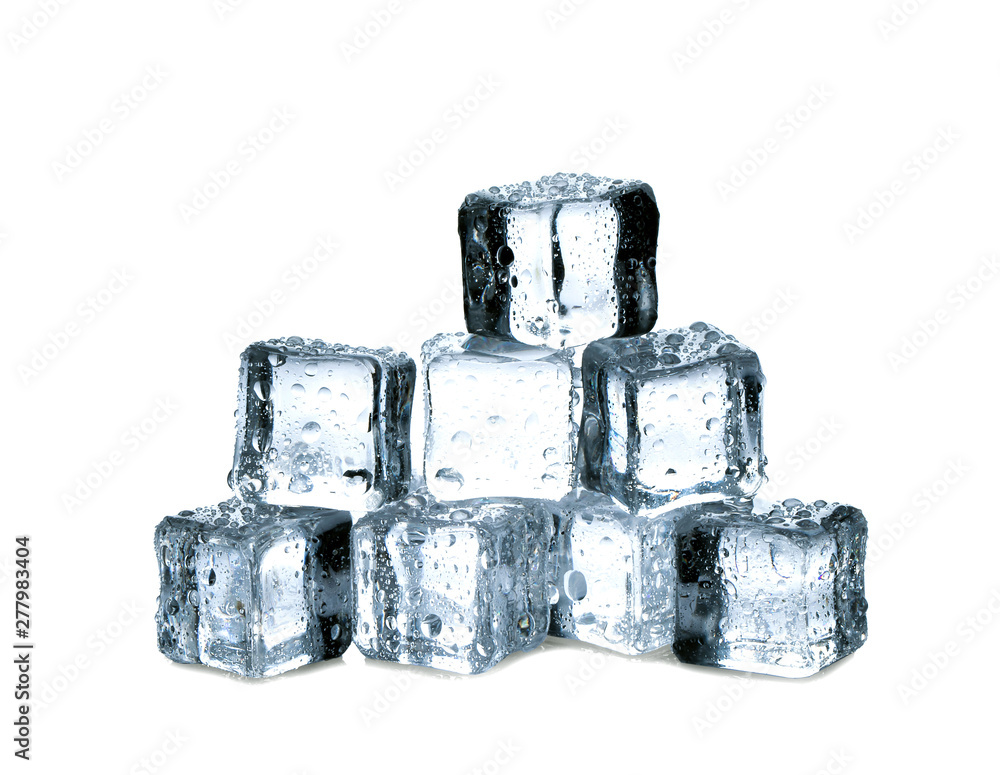 ice cubes on white background ice cubes on white background