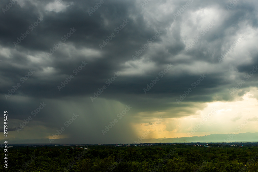 thunder storm sky Rain clouds