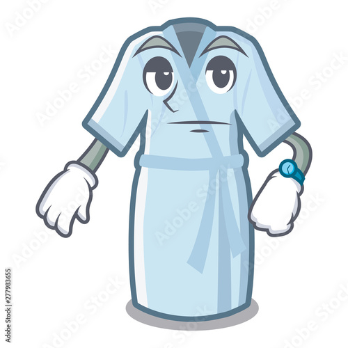 Waiting bathrobe isolated with in the cartoon