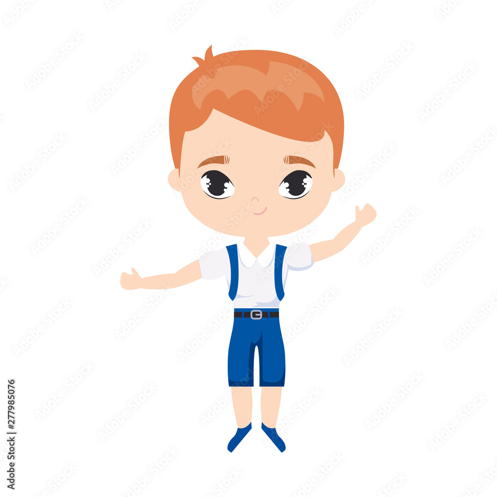 cute little student boy avatar character