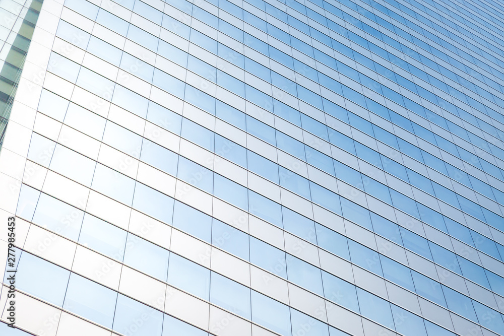 Blue glass of modern building for save energy Blue glass of modern building for save energy