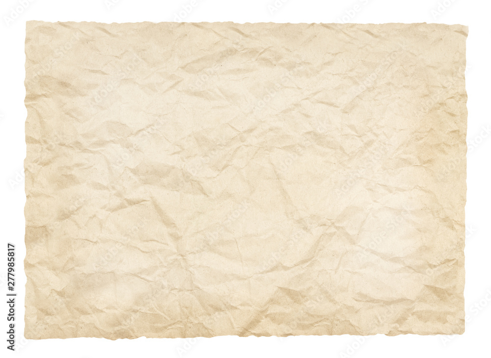Old paper brown sheet isolated