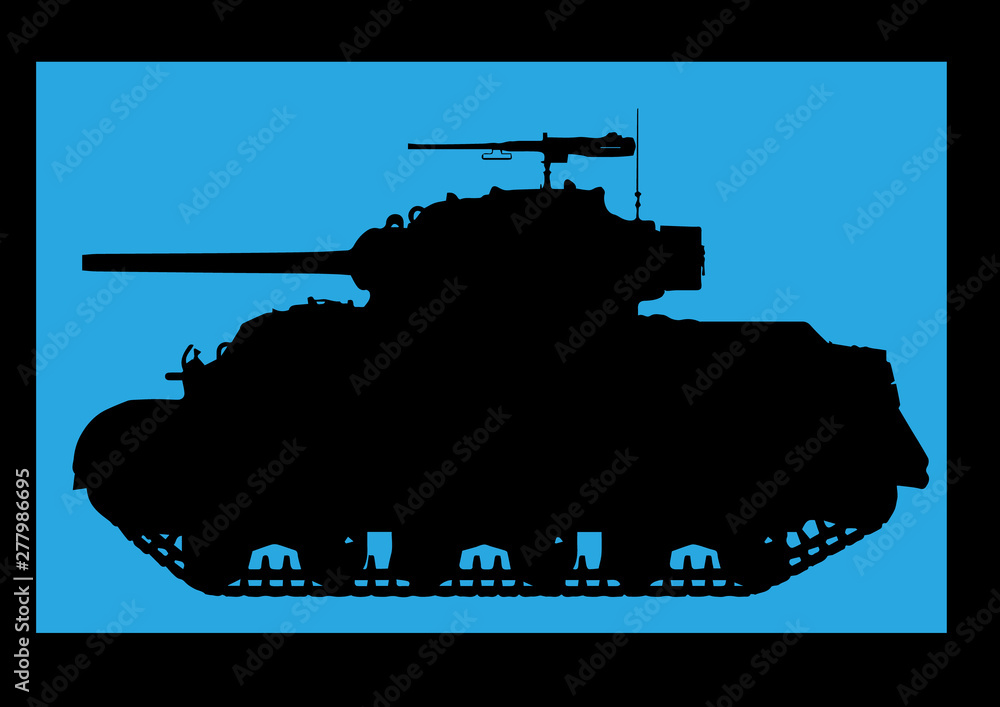 US Army M4 tank silhouette