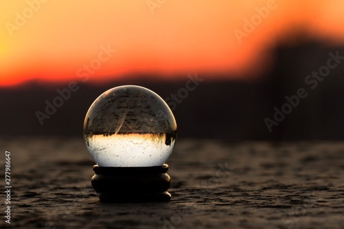 sunset over sea