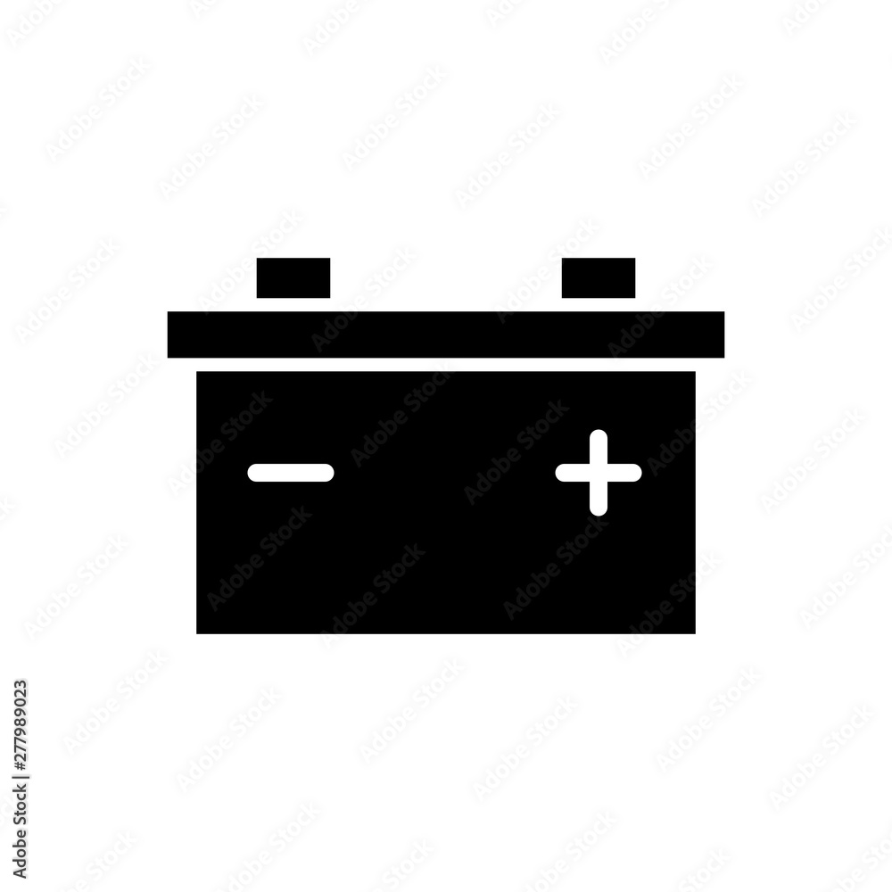 Car battery icon vector Car battery icon vector