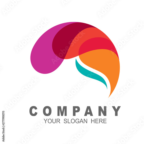  Smart and creative symbol, Abstract brain logo, anatomy logo vector