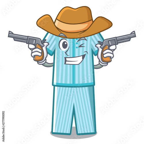 Cowboy pyjamas isolated on in the character