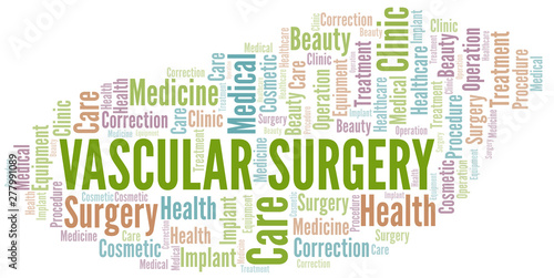 Vascular Surgery word cloud vector made with text only.
