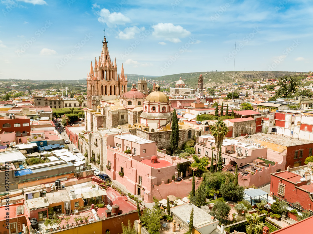 Fototapeta premium Widok z lotu ptaka San Miguel de Allende