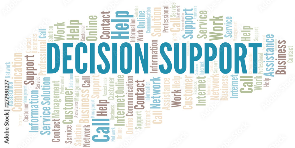 Decision Support word cloud vector made with text only. Decision Support word cloud vector made with text only.