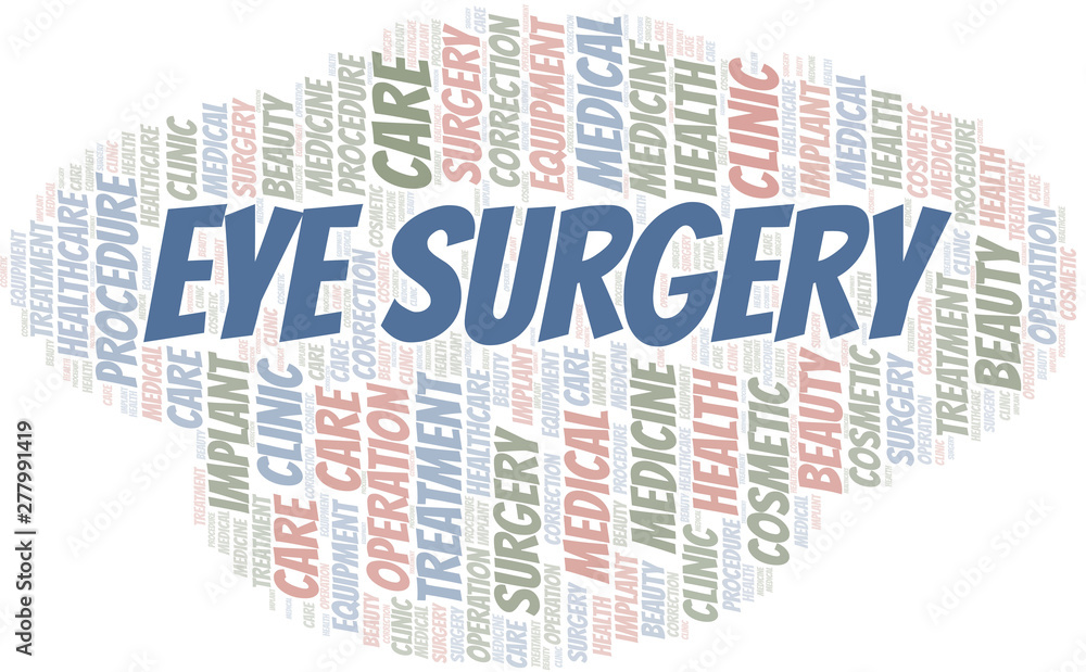 Fototapeta premium Eye Surgery word cloud vector made with text only.