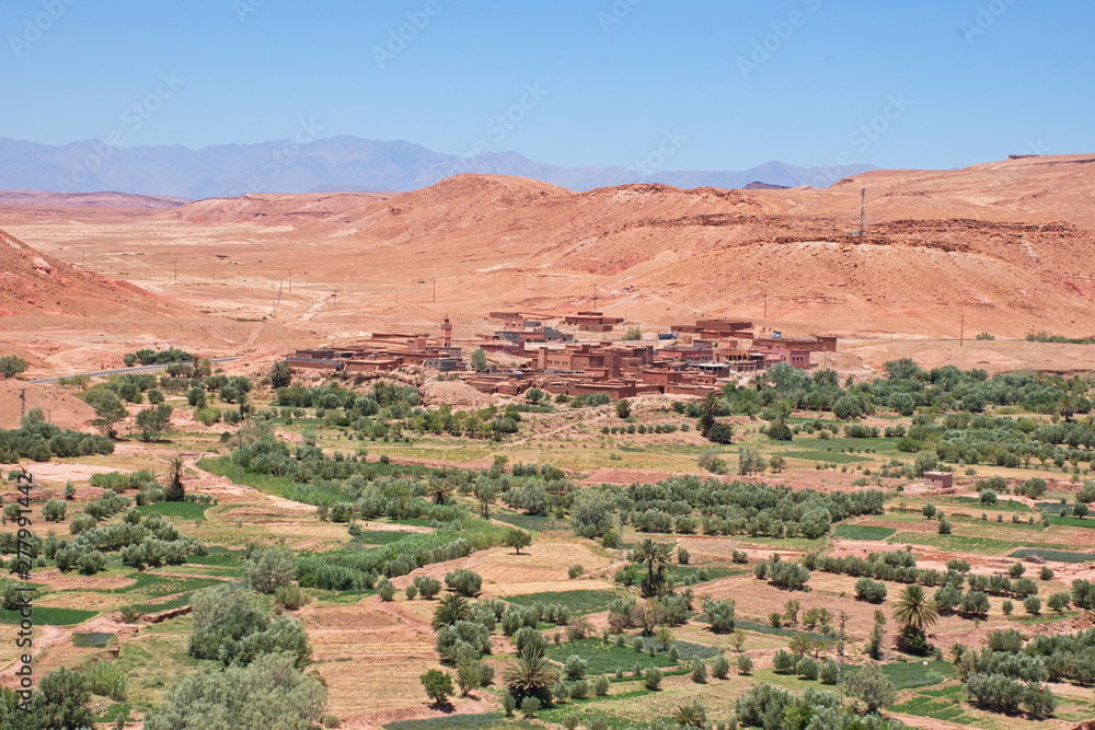 Scenic view of the village in Morocco Scenic view of the village in Morocco
