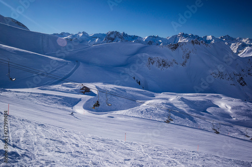 nebelhorn mountain top in winter iconic scene
