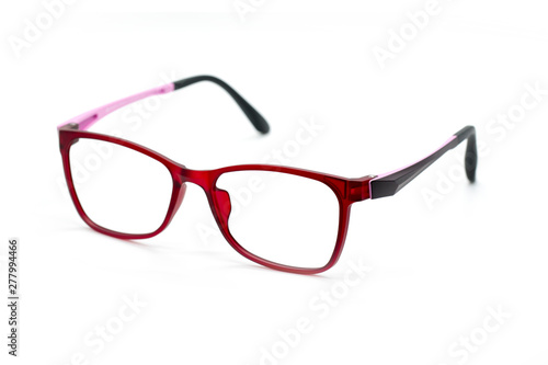 Modern fashionable spectacles isolated on white background, Perfect reflection, Glasses