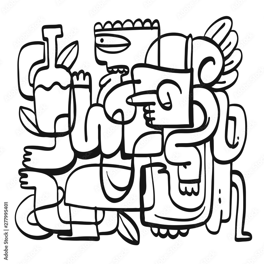 Collection of hand drawn, Vector illustration in sketch doodle style Collection of hand drawn, Vector illustration in sketch doodle style