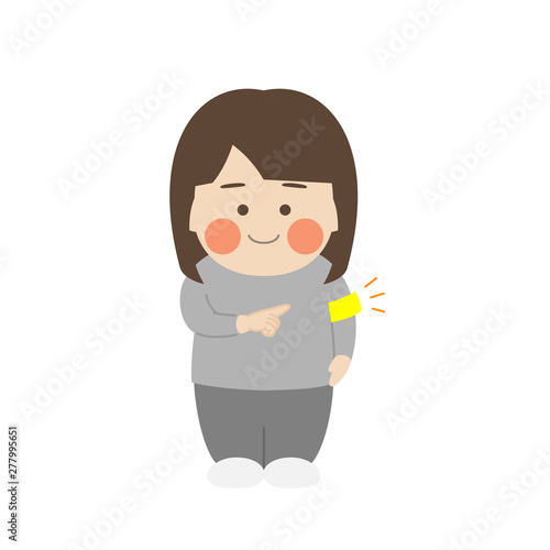 女性キャラクター腕章