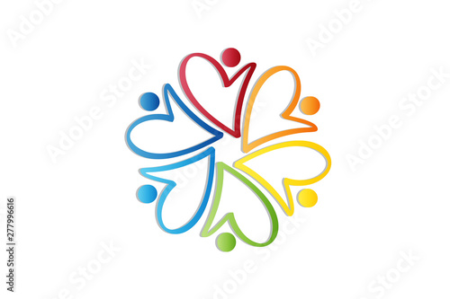 Logo teamwork charity people