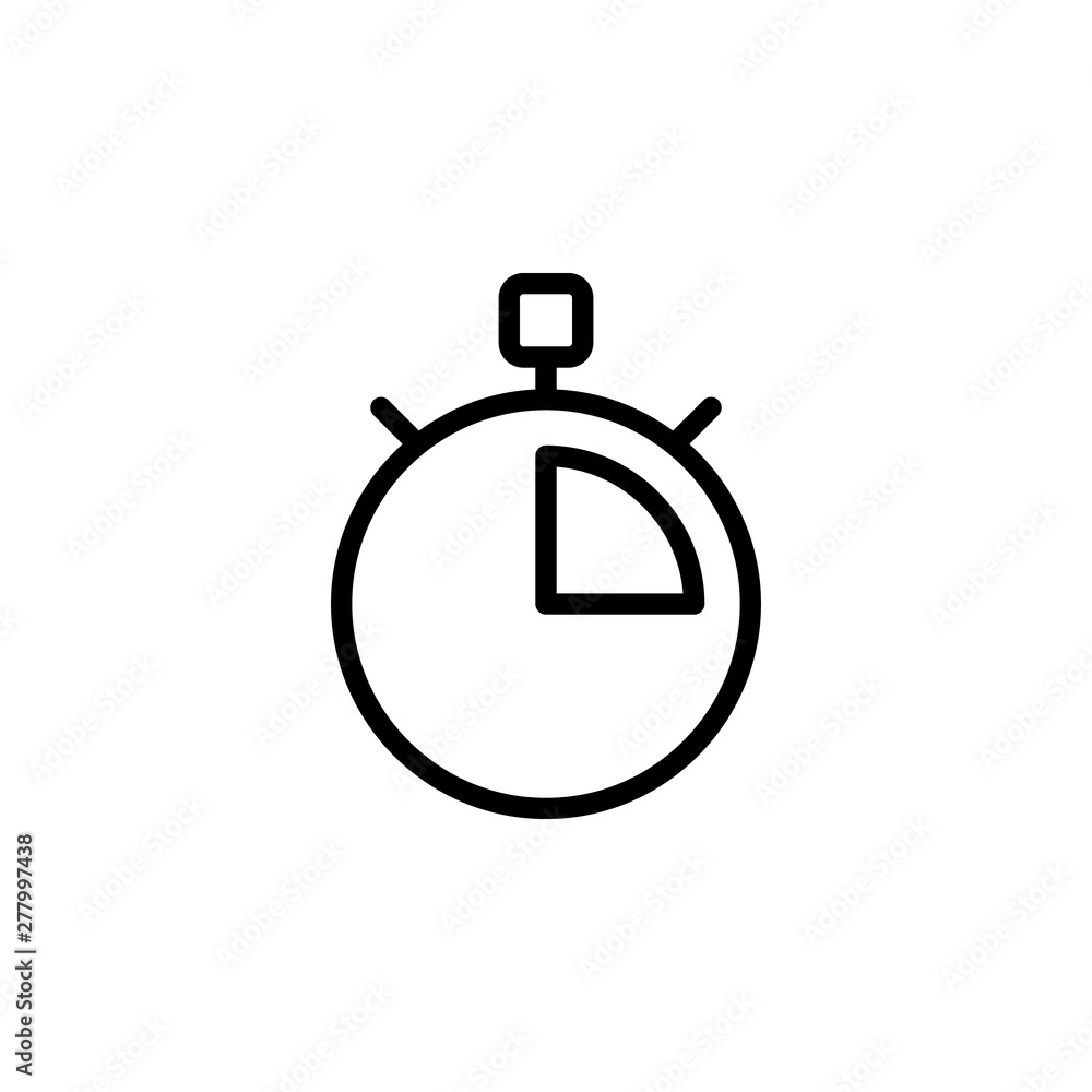 quarter of an hour icon. Simple thin line, outline vector of Time icons for UI and UX, website or mobile application quarter of an hour icon. Simple thin line, outline vector of Time icons for UI and UX, website or mobile application