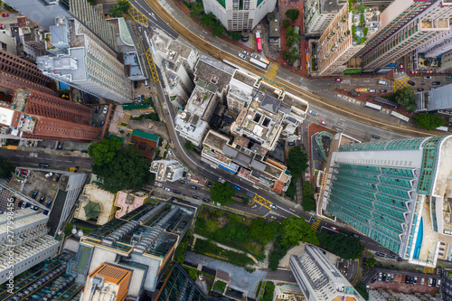  Top view of Hong Kong downtown