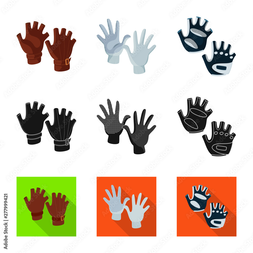 Fototapeta premium Vector design of silhouette and safety logo. Set of silhouette and comfort vector icon for stock.
