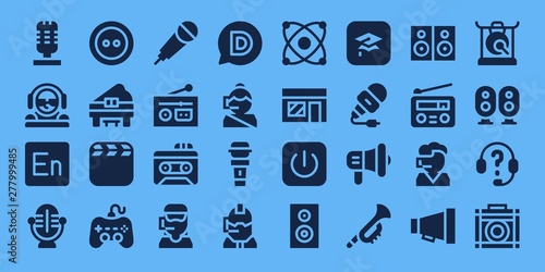 audio icon set