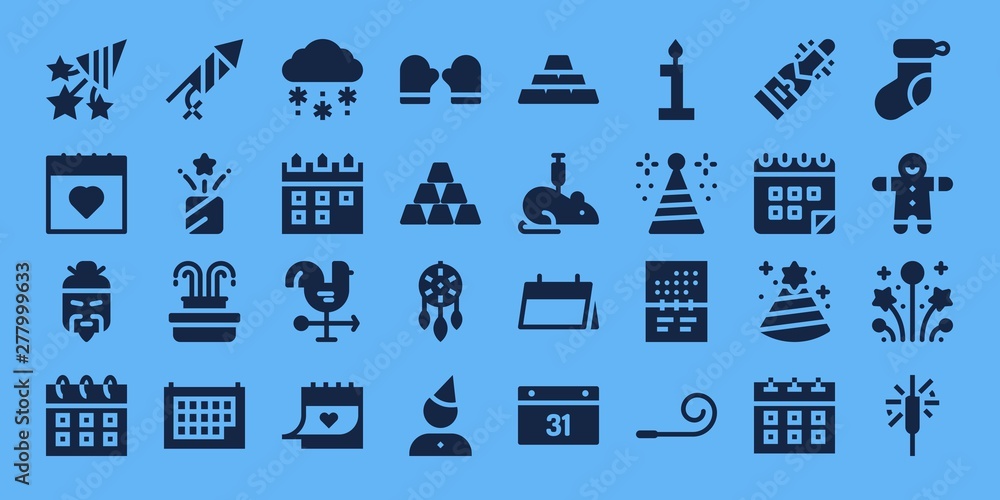 Fototapeta premium year icon set