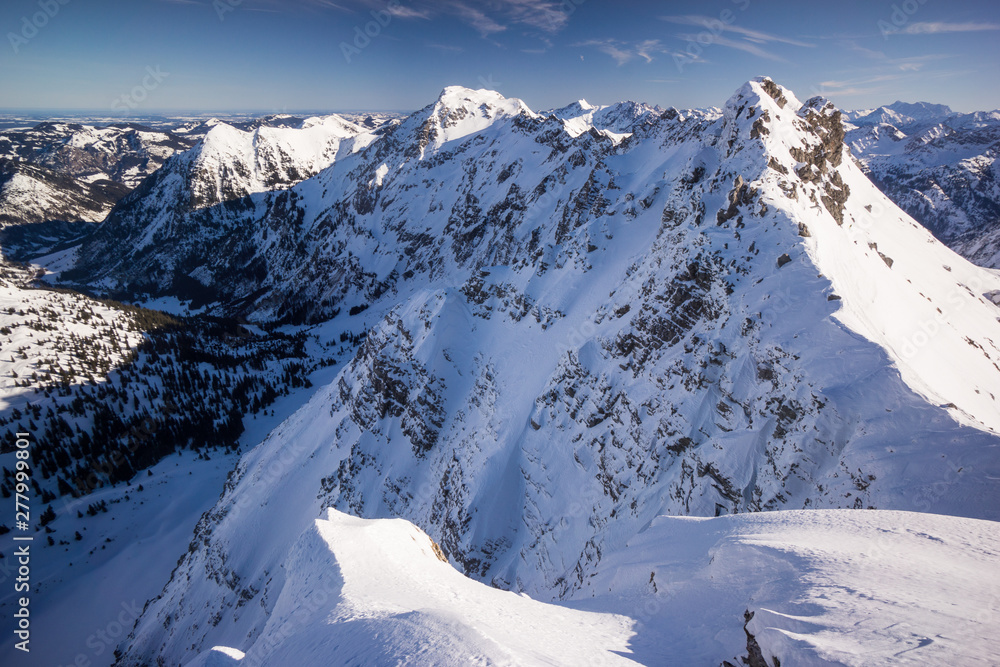 bavarian alps mountain top in winter january bavarian alps mountain top in winter january