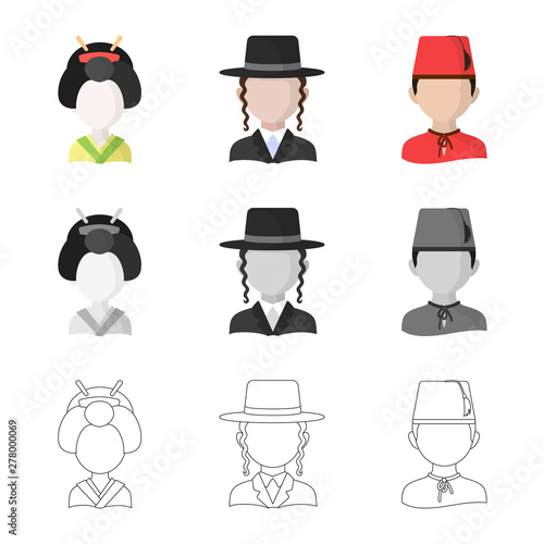 Vector design of imitator and resident sign. Collection of imitator and culture stock vector illustration.