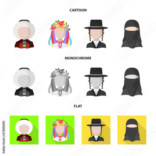 Vector illustration of imitator and resident icon. Collection of imitator and culture vector icon for stock.